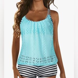 Women's Tankini Cheeky Beachwear Push Up Bathing Suit Slingshot Bikini